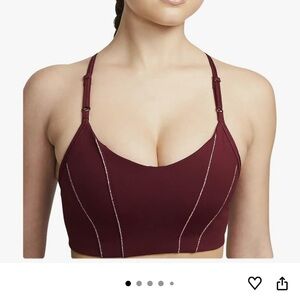 Nike Maroon Strappy Sports Bra